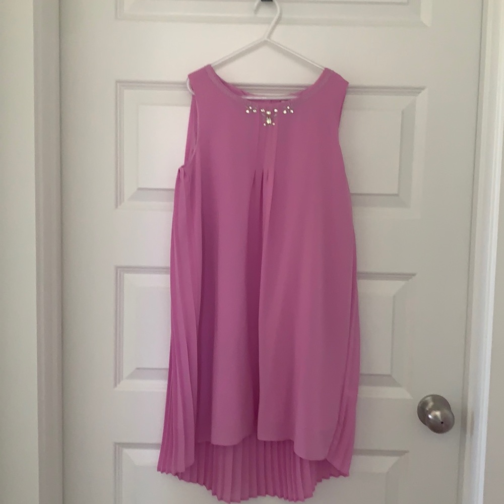 Perfect Easter dress, pink, sleeveless w/pleats size 10